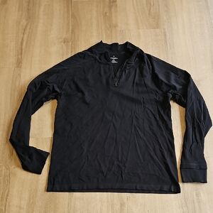Fabletics Men's Black Long Sleeve Half Zip Shirt Size XL